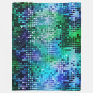 Colourful Sequins Look Disco Mirrors Pattern 5 Fleece Blanket