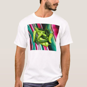 Colourful Serape Stripes and Chile T-Shirt