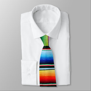 colourful serape stripes tie