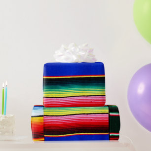 Colourful serape stripes wrapping paper