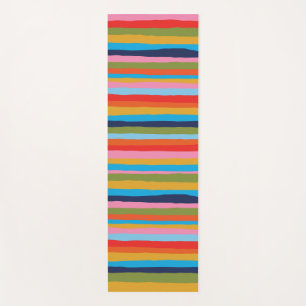 Colourful Serrate Stripes Pattern Yoga Mat