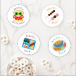 Colourful Set Menu: Breakfast to Dinner Coaster Set<br><div class="desc">The four-set coaster features bread with fruits for breakfast, chocolate strawberries, and a mini doughnut for brunch. set menu for lunch with brocoli, egg, tomato, sandwich and sausage, soup, tomato, cucumber, and bread for dinner. Have fun with these coasters while having meals! #setmenu #breakfast #brunch #lunch #dinner #bread #kiwi #berries...</div>
