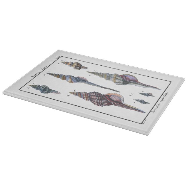 Colourful Seven Seashells Cutting Board (Corner)