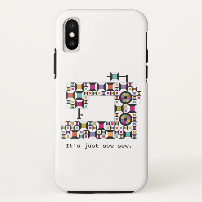 Colourful Sewing Machine Quilt Pattern Case-Mate iPhone Case (Back)