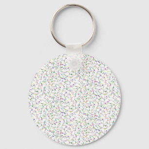 Colourful Sewing Pins White Dressmaker Seamstress Key Ring