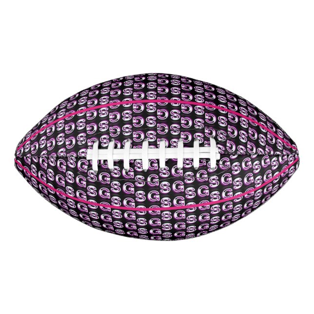 Colourful SG Girls Pink Pattern Kid's Football American Football (Front)