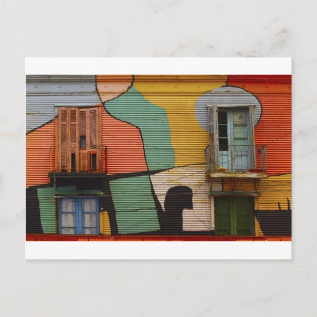 Colourful Shacks Buenes Aires Argentina Postcard (Front)