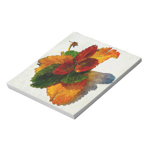 Colourful shades of autumn leaves notepad