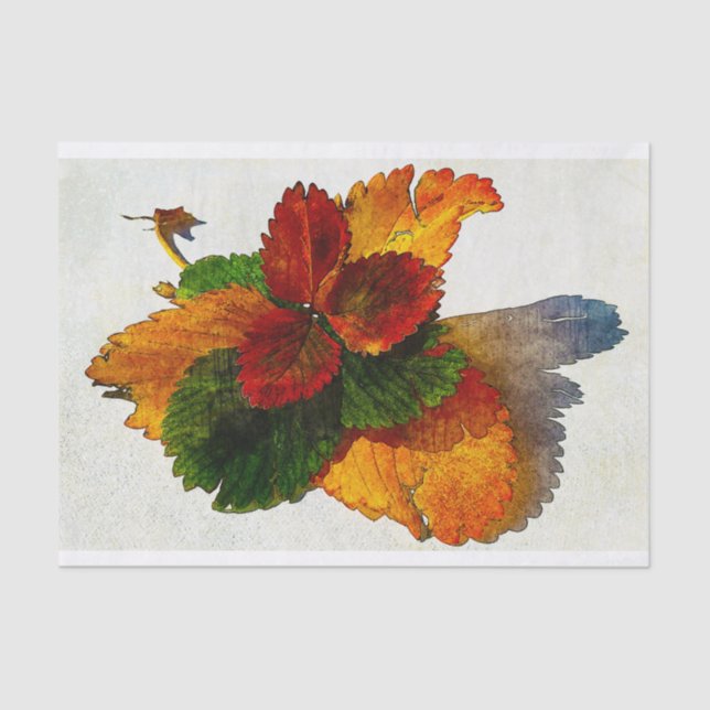 Colourful shades of autumn leaves   tissue paper (Front)
