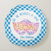 Colourful Shakespeare Icons Personalised Pillow