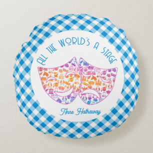 Colourful Shakespeare Icons Personalised Pillow