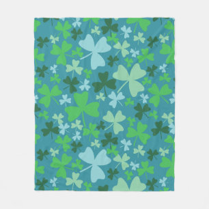 Colourful Shamrocks Fleece Blanket