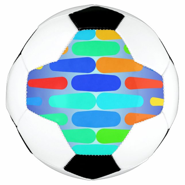 Colourful shapes abstract design football (Front)