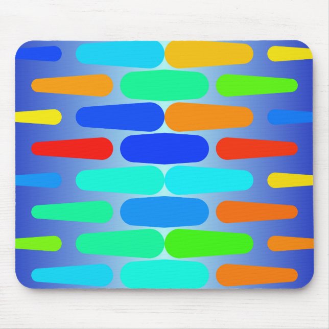 Colourful shapes abstract design mouse mat (Front)