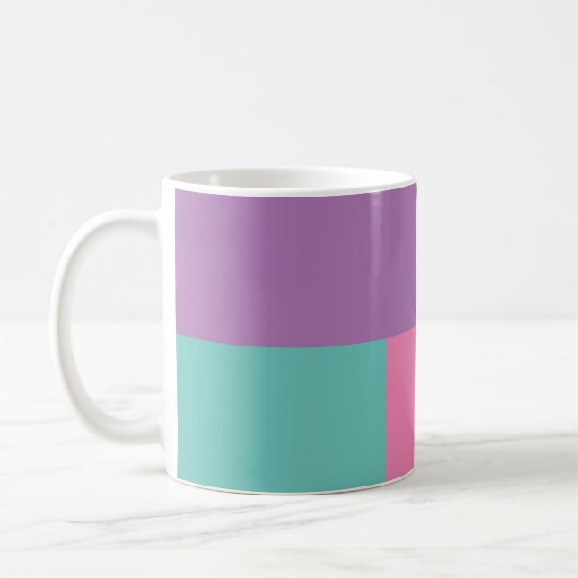 Colourful shapes coffee mug (Left)