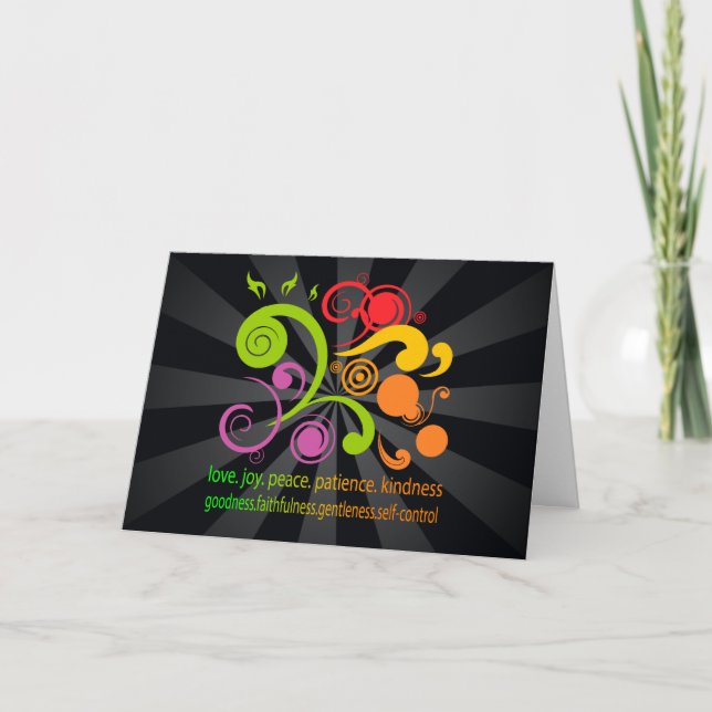 Colourful Shapes, Fruit of the Spirit Card (Front)