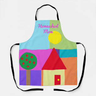 Colourful Shapes Homeschool Mum Apron