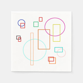 Colourful Shapes Paper Napkin