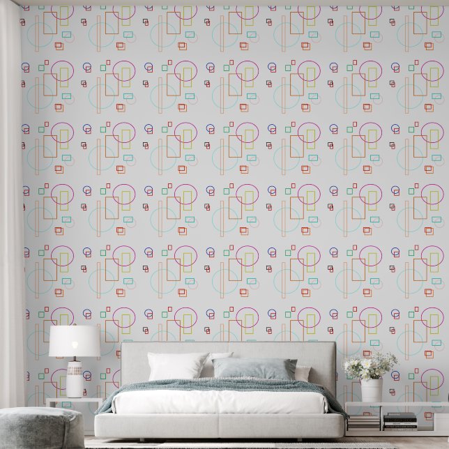 Colourful Shapes Wallpaper (Bedroom)