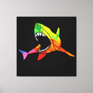 Colourful Shark Canvas Print