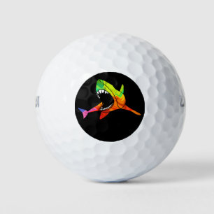 Colourful Shark Golf Balls