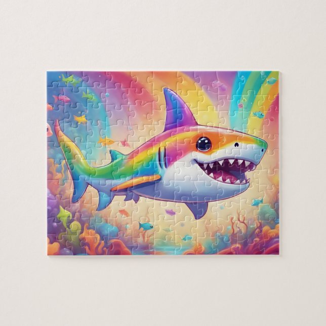 Colourful shark jigsaw puzzle (Horizontal)