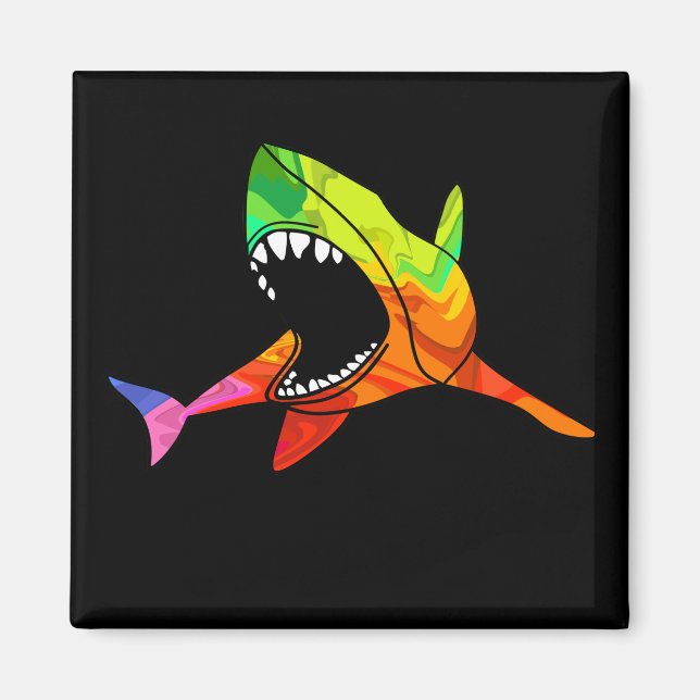 Colourful Shark Magnet (Front)