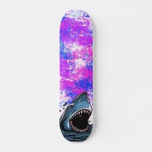 Colourful Shark Skateboard