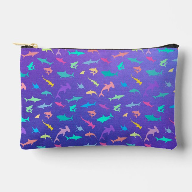 Colourful shark under the sea School Party Accessory Pouch (Front)