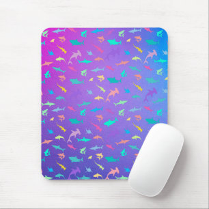 Colourful shark under the sea School Party Mouse Mat