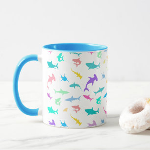 Colourful shark under the sea School Party Mug