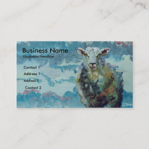 Colourful Sheep and Cloudy Sky Business Cards