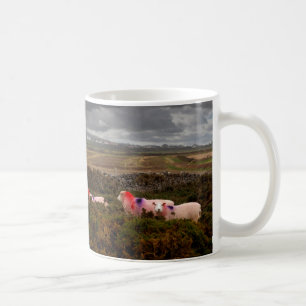 Colourful sheep coffee mug