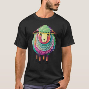 Colourful Sheep Illustration T-Shirt