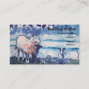 Colourful Sheep lamb Cloudy Sky Business Cards