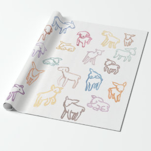 Colourful Sheep Wrapping Paper