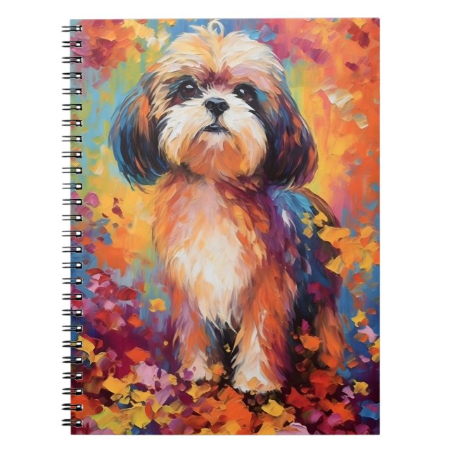 Colourful Shih Tzu Notebook (Front)