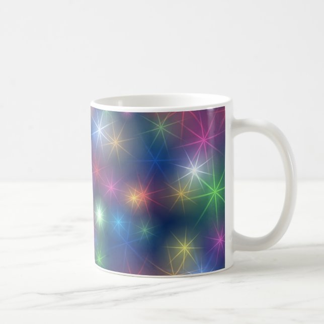 Colourful Shining Stars Cosmic Lights Coffee Mug (Right)