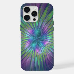 Colourful Shiny Fantasy Flower Abstract Fractal Ar iPhone 15 Pro Max Case