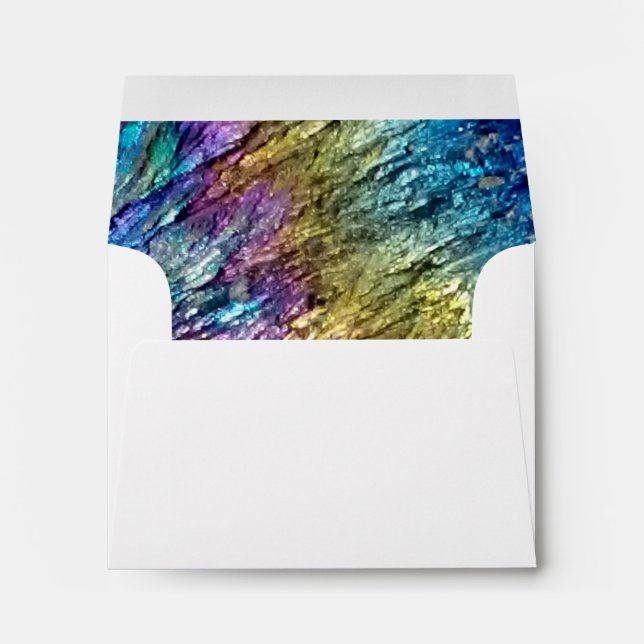 Colourful shiny rock texture liner wedding envelop envelope (Back (Bottom))