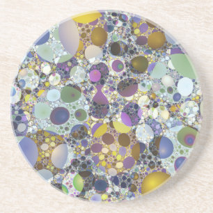 Colourful Shiny Stones Terrazzo Coaster