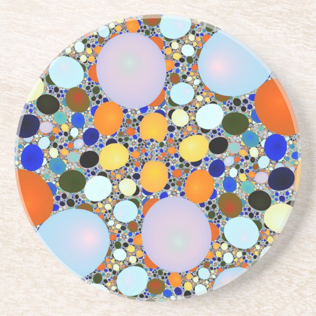 Colourful Shiny Stones Terrazzo Coaster (Front)