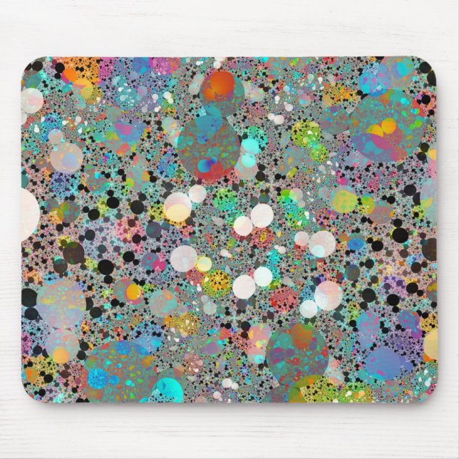 Colourful Shiny Stones Terrazzo Mouse Pad (Front)