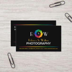 Colourful Shutter Photographer Business Card
