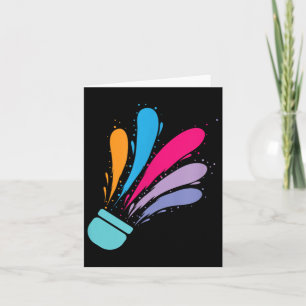 Colourful Shuttle Badminton Card