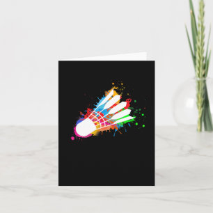 Colourful Shuttle Badminton Card