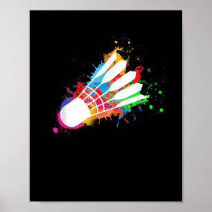Colourful Shuttle Badminton Poster