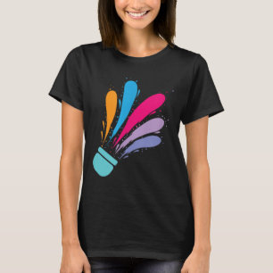 Colourful Shuttle Badminton T-Shirt