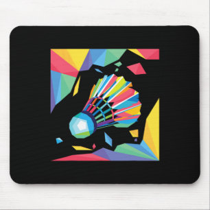 Colourful Shuttle - Birdie Badminton Player Sports Mouse Mat