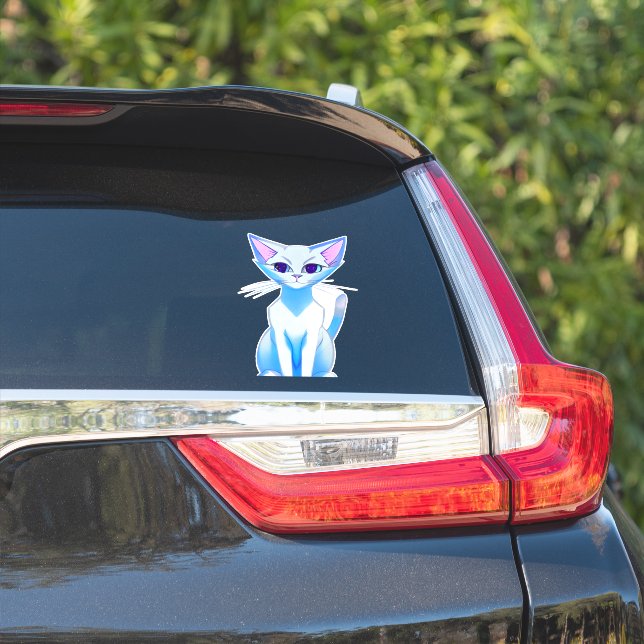 Colourful Siamese Cat (Car Side)